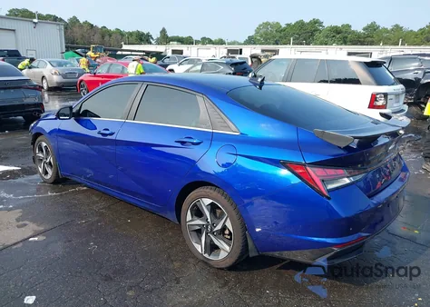 2022 Hyundai Elantra Hybrid Limited из США, поврежденный, VIN KMHLN4AJ5NU025680